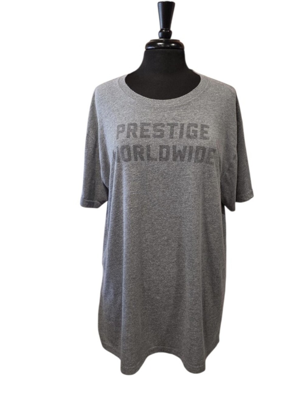 Retro Step Brothers Movie Tee Gray 'Prestige Worldwide' Graphic T-shirt